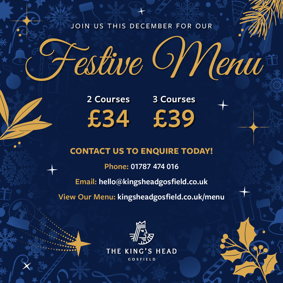 Festive Menu at the King's Head Gosfield
