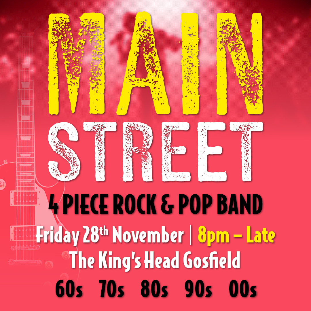 Main Street 4 Piece Rock & Pop Band