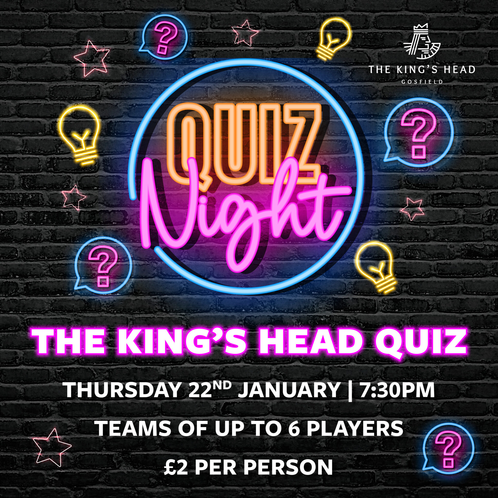 Kings Head Quiz Night January 2026