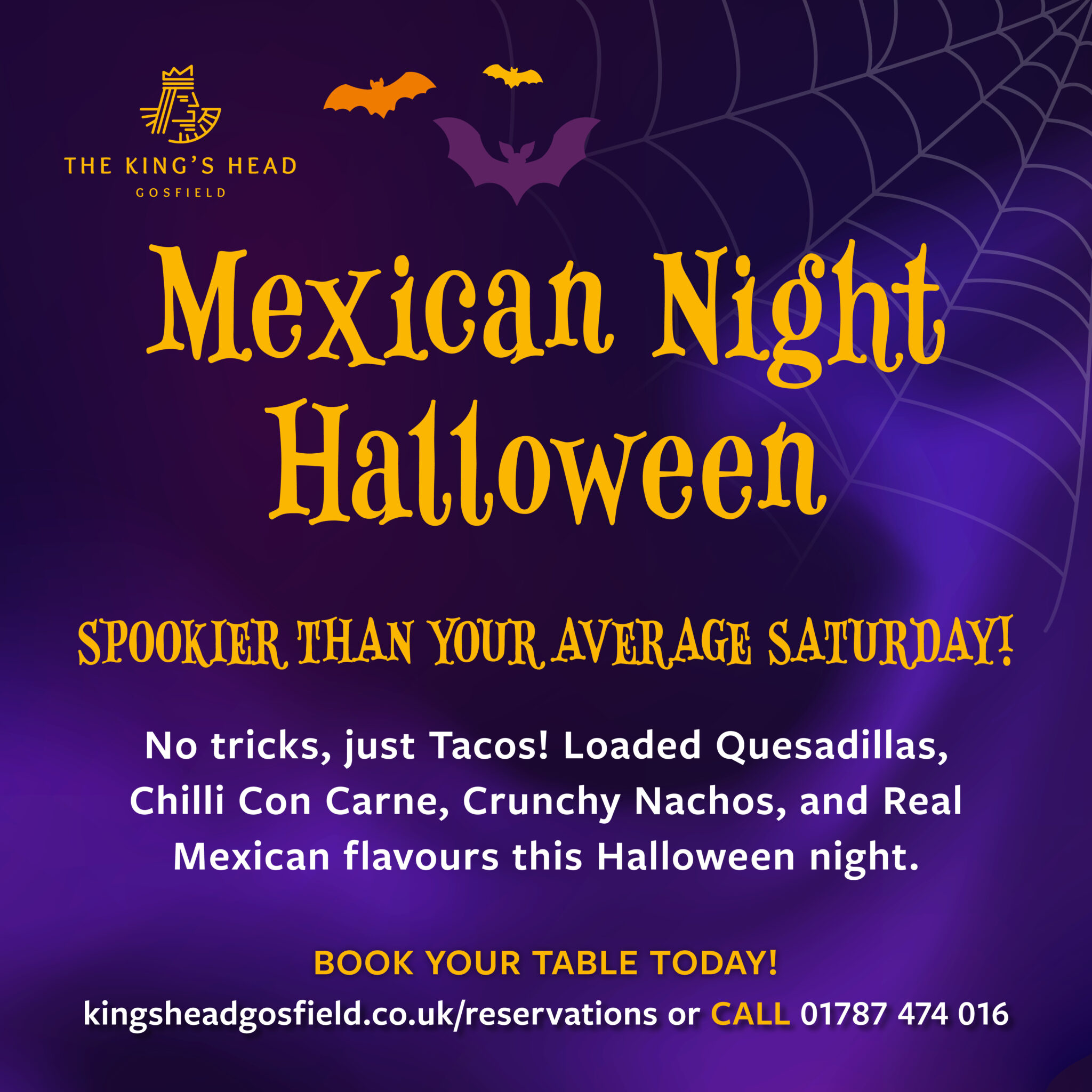 Mexican Halloween Night at the King's Head Gosfield